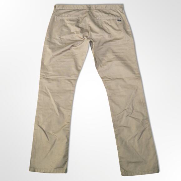 RVCA Weekender Chino Pants - Men's Slim Fit 38x34 Flat Front - Picture 2 of 2